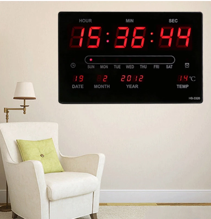 Ηλεκτρονικό ψηφιακό ρολόι τοιχου LED digital 650